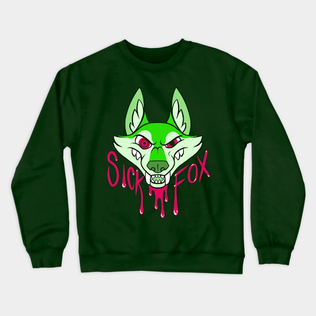 Sick Fox Crewneck Sweatshirt by CliffeArts